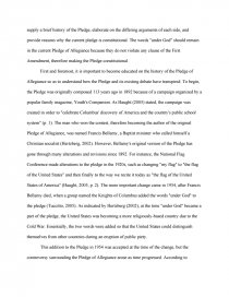 pledge of allegiance essays