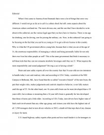 driving age should be raised essay