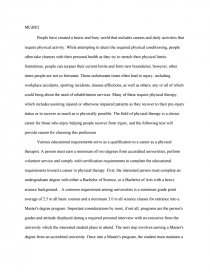 physical therapy essay
