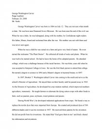 Реферат: George Washington Carver Essay Research Paper Carver
