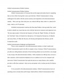 Running Head: Global Communications Problem Solution