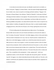 An Analysis Of The Poem Digging By Seamus Heaney Research Paper Essay Preview An Analysis Of The Poem Digging By Seamus Heaney Custom Note Pads also Animal Testing Essay Thesis High School Essays Topics