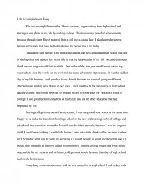 achievement essay
