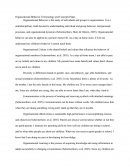 Organizational Behavior Terminology And Concepts Paper