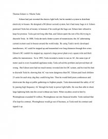 nikola tesla essay