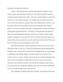 Реферат: Battle Of Gettysburg Essay Research Paper I