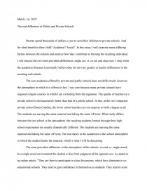 private schools are better than public schools essay
