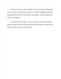 my sweet home essay for class 2