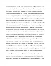 there is no safe sex essay