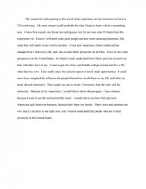 going abroad essay