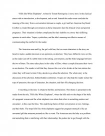 hills like white elephants essay topics