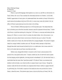Реферат: Sonny S Blues Essay Essay Research Paper