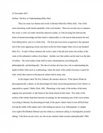 Реферат: Moby Dick Essay Research Paper Subject English