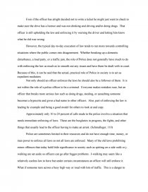 police essay examples