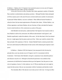 marbury v madison analysis