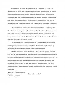 taming of the shrew essay