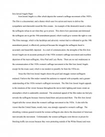 How To Write A Proposal For An Essay Essay Preview Iron Jawed Angels Paper Compare And Contrast Essay Sample Paper also Descriptive Essay Topics For High School Students Iron Jawed Angels Paper Book Report Global Warming Essay In English
