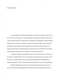frederick douglass essay