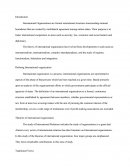 Theories Of International Organization