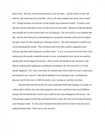 chronicle of a death foretold essay