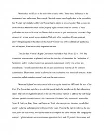 Реферат: Womens Rights Essay Research Paper The Women