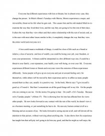 tuesdays with morrie book report essay