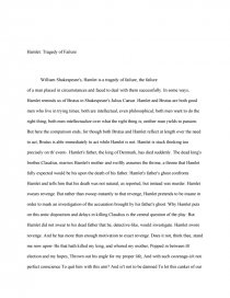 Реферат: The Tragedy In Hamlet Essay Research Paper