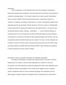 In Certain Cases Porter'S Diamond Of Competitive Advantage May Not Be An Appropriate Framework For The Analysis Of A Nation'S Sources Of Competitive Advantage.