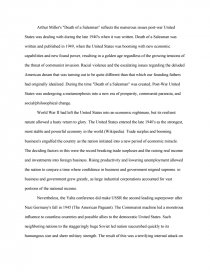 death of a salesman essay examples