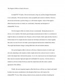 The Negativ Effects On Family Divorce