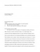 Personal Perspective Paper