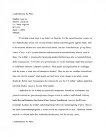 future army essay