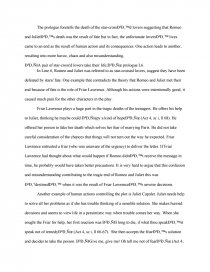 romeo and juliet essays on fate