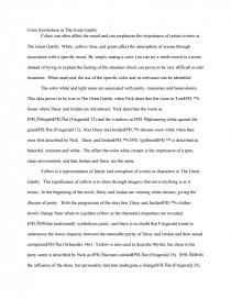 Реферат: Symbolism In Great Gatsby Essay Research Paper