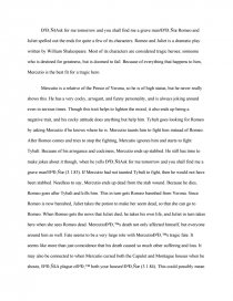 Essay On Religion And Science Essay Preview Mercutio The Tragic Hero Thesis For Narrative Essay also Modest Proposal Essay Examples Mercutio The Tragic Hero Essays English Language Essay Topics