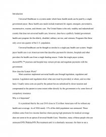health care system in canada essay