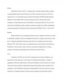 The Sarbanes-Oxley Act Of 2002