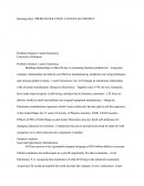 Lester's Electronice Problem Solution Paper