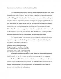 characterization of the prioress from the canterbury tales canterbury tales essay