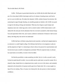 Реферат: Invisible Man Essay Research Paper Invisible Man