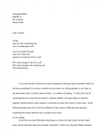 lady lazarus essay