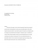 An Argument For Gay Marriage