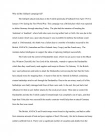 gallipoli essay