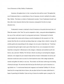 who is the monster in frankenstein essay