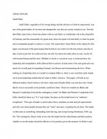 adolf hitler essays