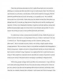 disadvantages of texting term papers essay on texting