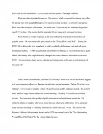 Реферат: Elvis The King Essay Research Paper Elvis