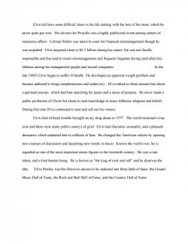 Реферат: Elvis The King Essay Research Paper Elvis