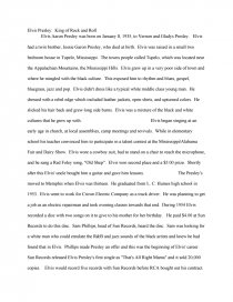 Реферат: Elvis The King Essay Research Paper Elvis