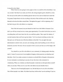live your life to the fullest essay